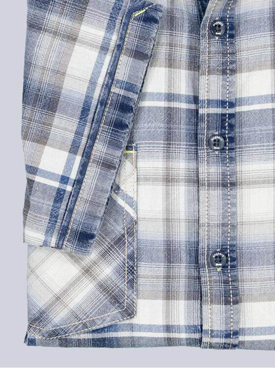 engbers Herren Kurzarm-Hemd kariert Indigoblau 39031