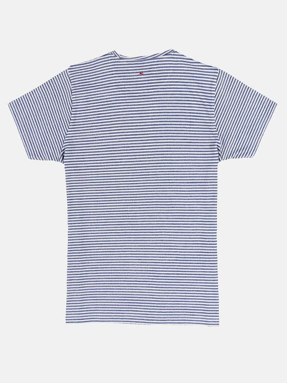 emilio adani Herren Baumwollshirt im Streifendesign Blau 31265