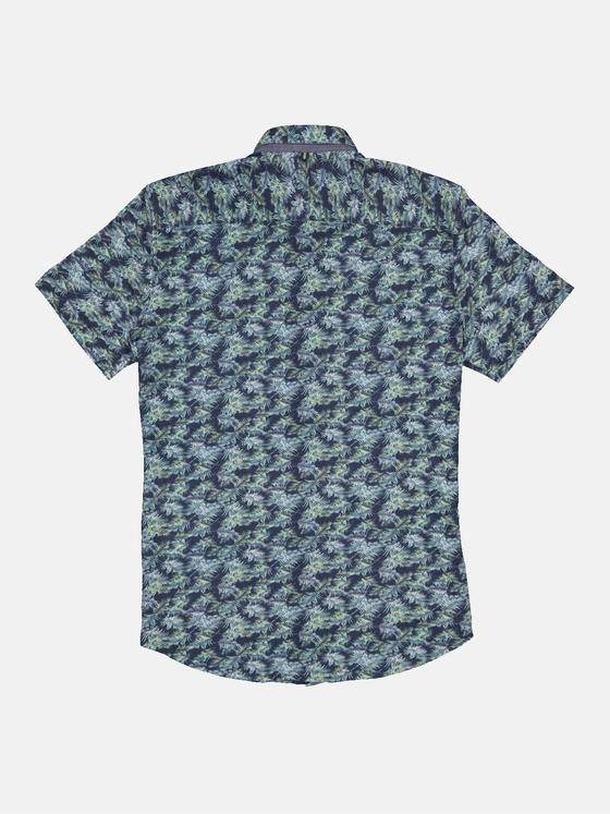 engbers Herren Halbarm-Hemd gemustert Gruen 32664
