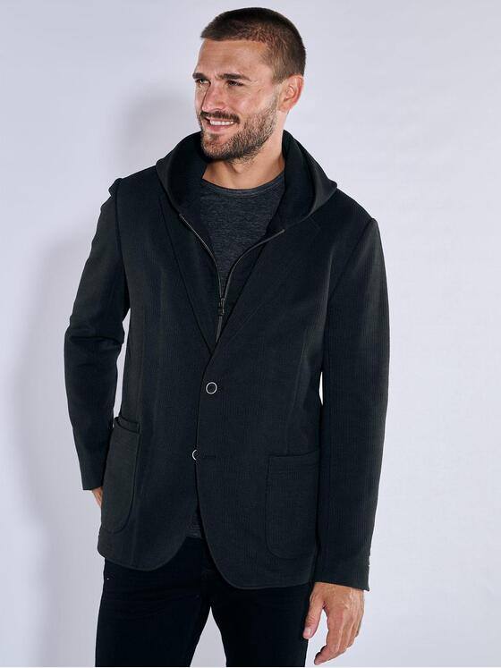 emilio adani Herren Freizeit-Sakko slim fit Schwarz 37561