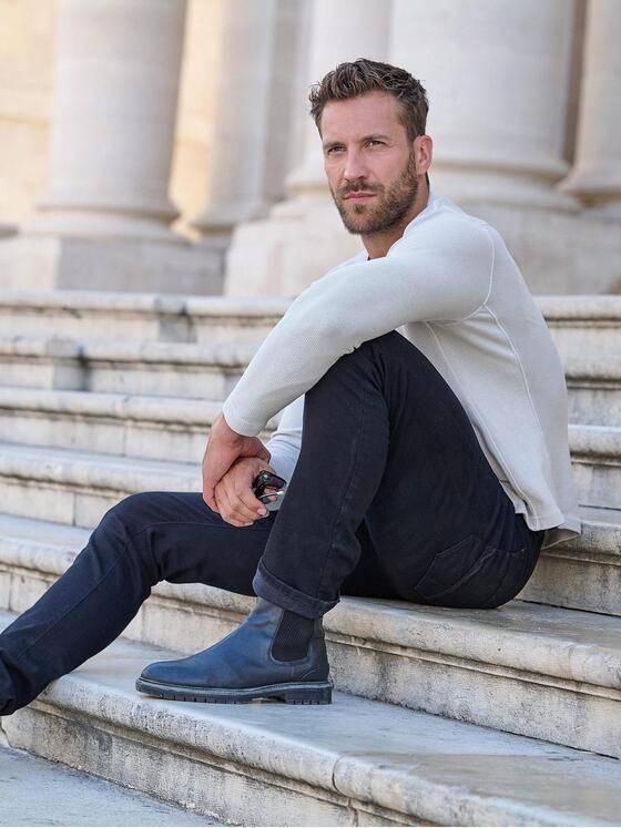 emilio adani Herren Pullover strukturiert Hellgrau 38024