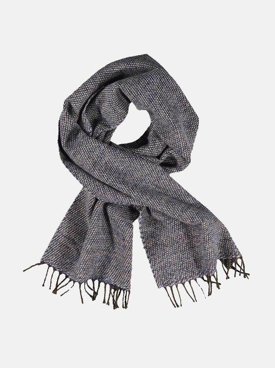 emilio adani Herren Schal mit Minimalmuster Blau 32165