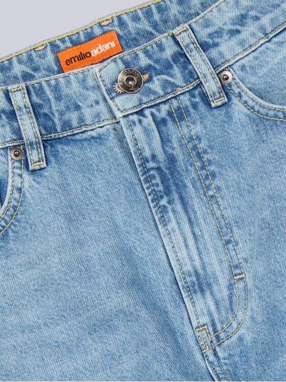 emilio adani Herren Jeans mit lässiger Passform Taubenblau 41013