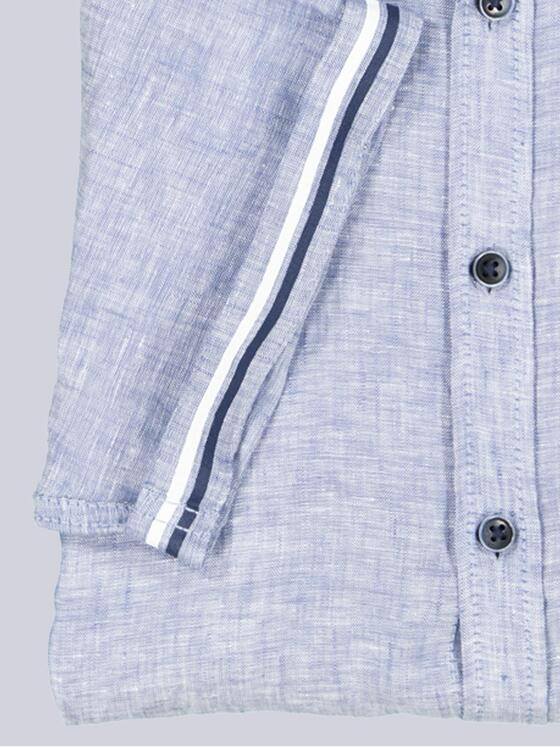 engbers Herren Kurzarm-Hemd aus Leinen Indigoblau 38577