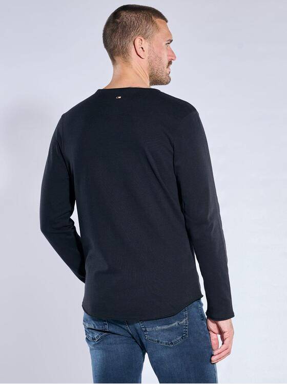 emilio adani Herren Poloshirt langarm Saphirblau 39949