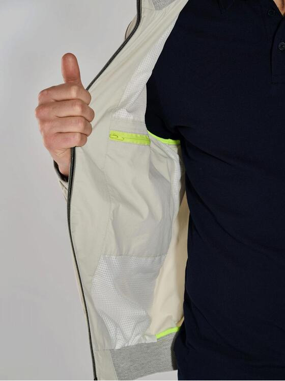 ENGBERS GERMANY Herren Blouson-Jacke mit Funktionsdetails Hellgrau 36509