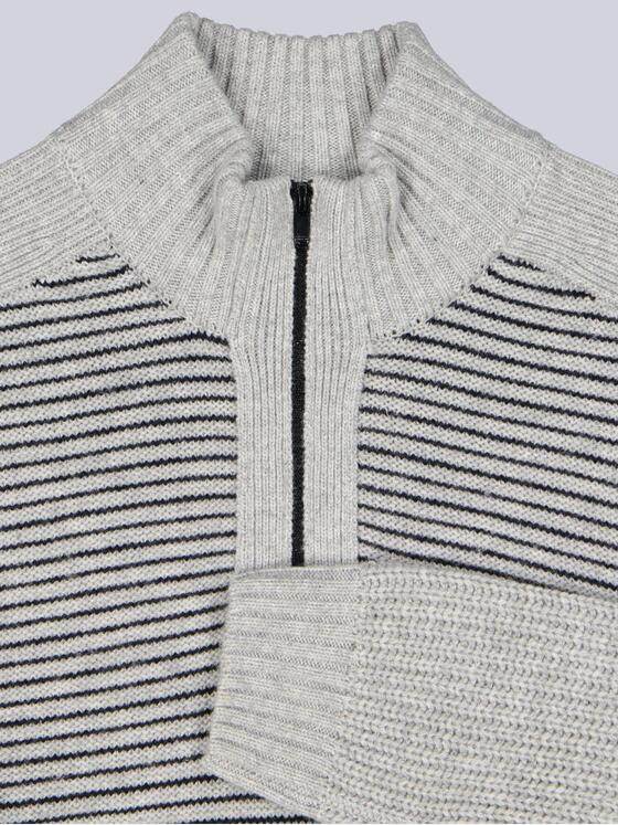 engbers Herren Troyer mit Streifenstruktur Hellgrau 39541