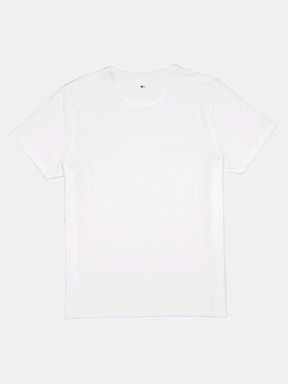 emilio adani Herren T-Shirt mit Print Weiß 32479