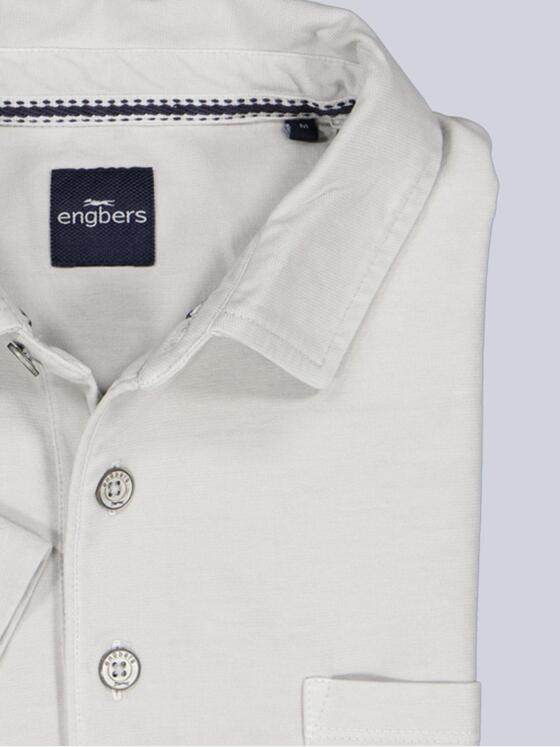 engbers Herren Polo-Shirt uni Silbergrau 38922