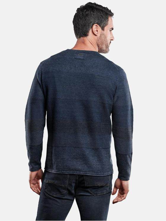 engbers Herren Pullover mit Ringelmusterung Marineblau 28920