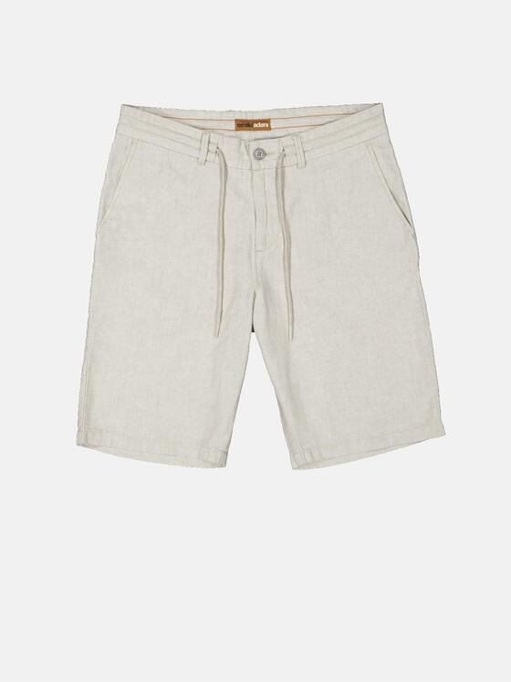 emilio adani Herren Chino-Bermuda mit Leinenanteil Beige 34665
