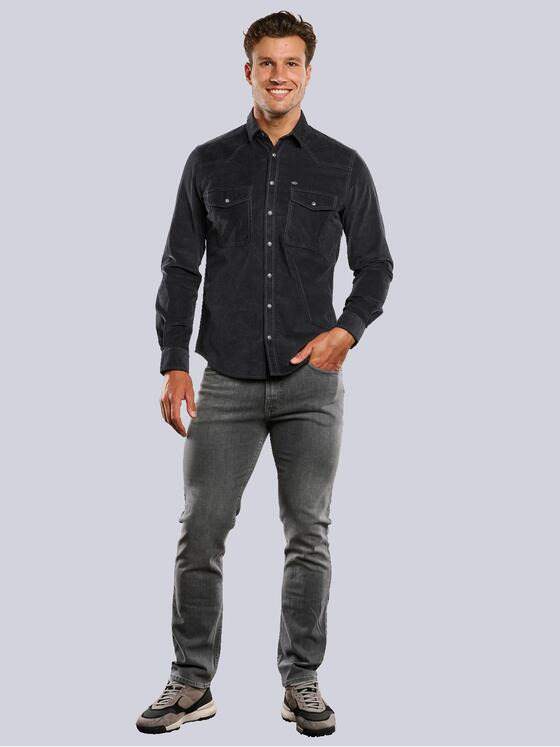 engbers Herren Overshirt aus Cord Anthrazit 33639