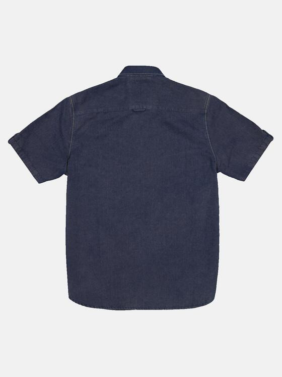 engbers Herren Kurzarm-Hemd uni Blau 33439