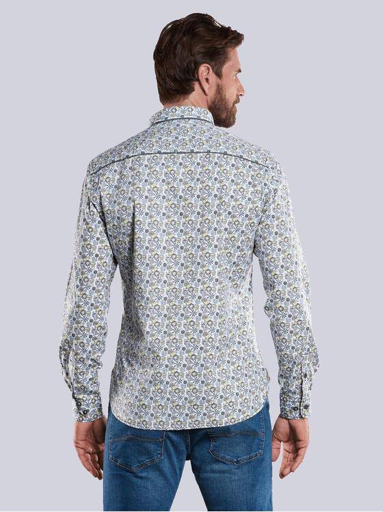 engbers Herren Langarm-Hemd aus nachhaltiger Baumwolle Limonengelb 34088