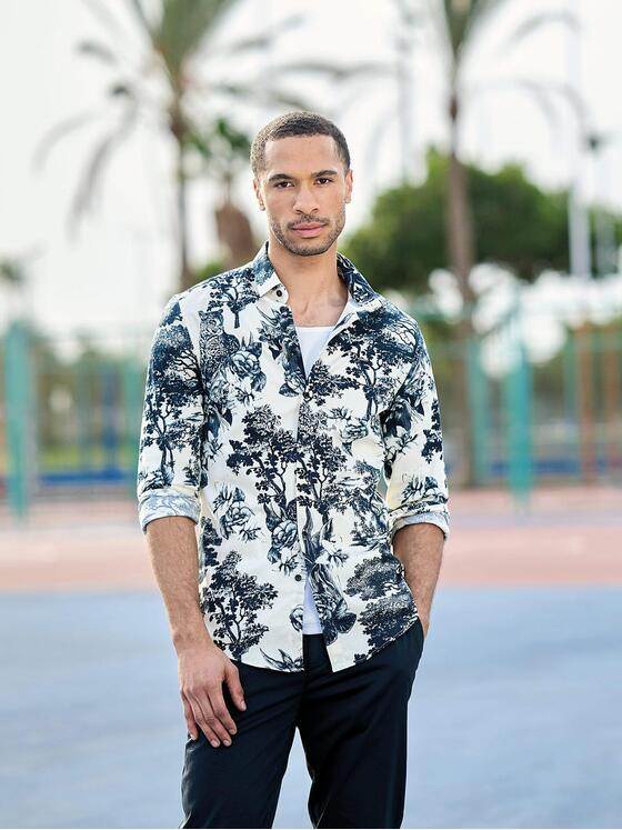 emilio adani Herren Langarm-Hemd regular Schwarz 38344