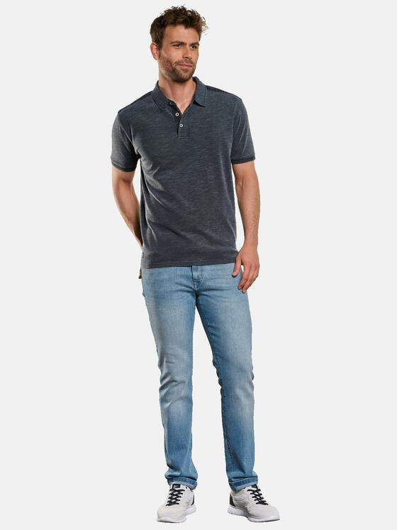 engbers Herren Polo-Shirt gestreift Blau 33142