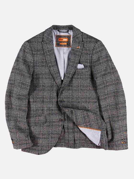 emilio adani Herren Modisch kariertes Sakko Slim Fit Braun 29979