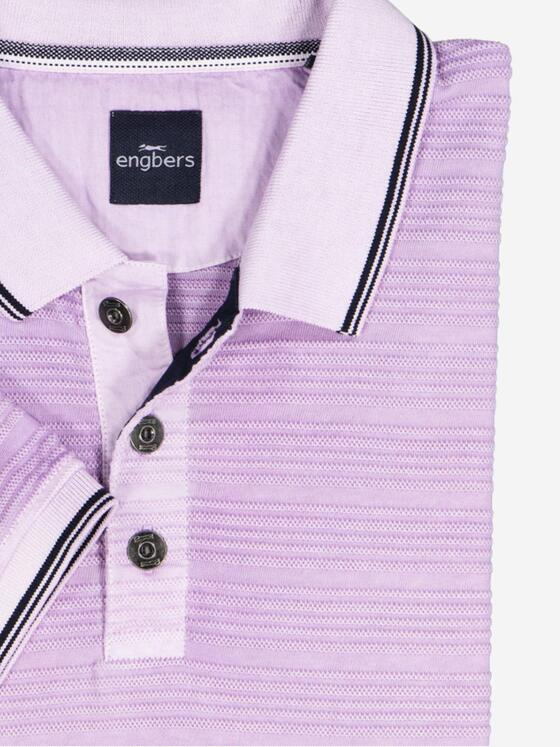 engbers Herren Polo-Shirt strukturiert Flieder 37003
