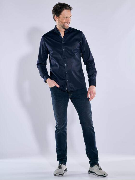 engbers Herren Langarm-Hemd "My Favorite" Marineblau 38511