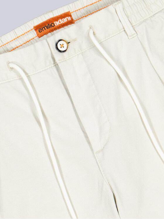 emilio adani Herren Bermuda-Chino mit Tunnelzug Hellgrau 40361
