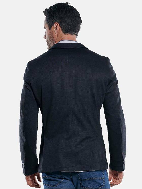 engbers Herren Freizeit-Sakko mit dezenter Musterung Schwarz 30002