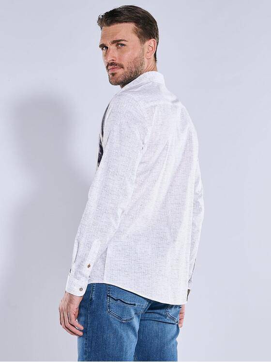 emilio adani Herren Langarm-Hemd gestreift Beige 39040