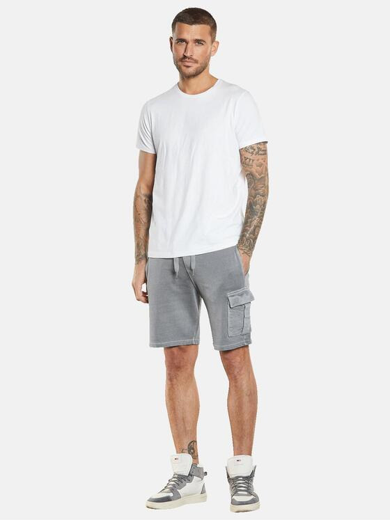 emilio adani Herren Cargo-Bermuda mit Tunnelzug Grau 34828