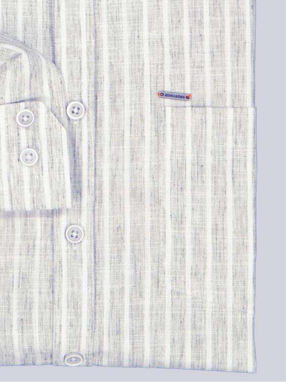 emilio adani Herren Hemd gemustert Khaki 40012