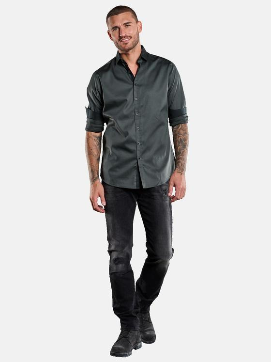 emilio adani Herren Langarm-Hemd "My Favorite" Grün 36203