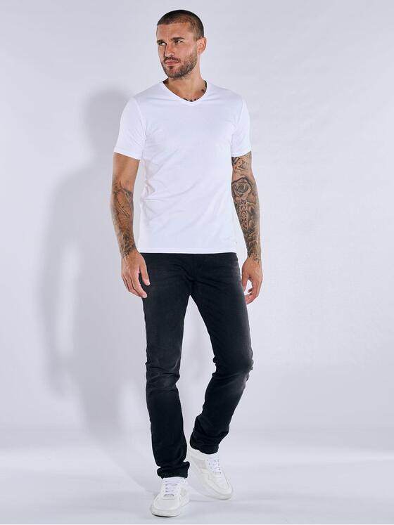 emilio adani Herren Basic-Shirt "My Favorite" Reinweiss 33490