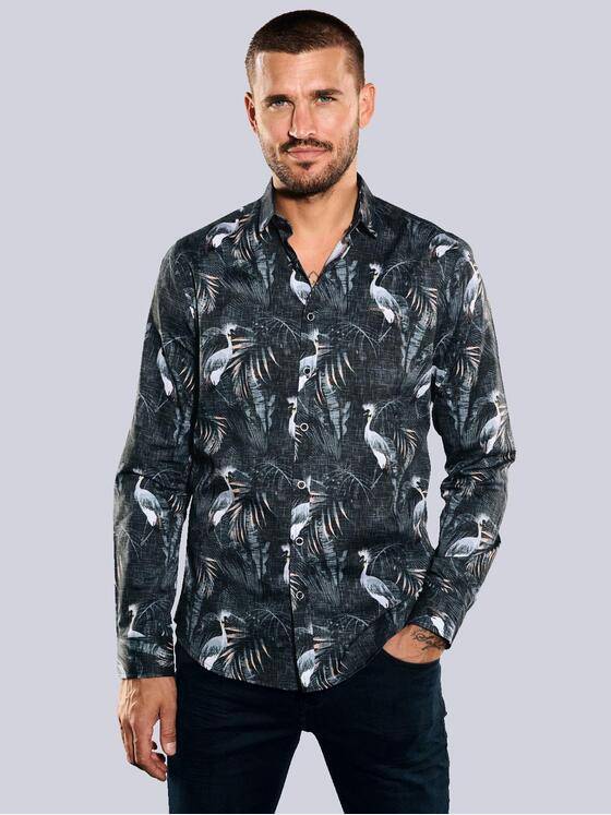 emilio adani Herren Hemd langarm Grau 35779