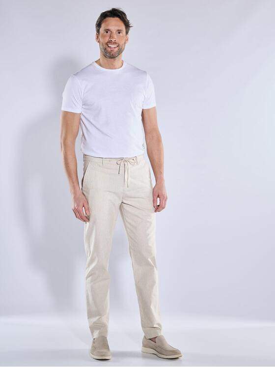 ENGBERS GERMANY Herren Chino mit Leinenanteil Beige 38860