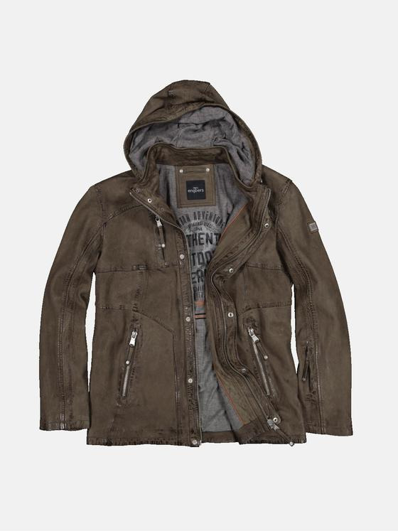 engbers Herren Lederjacke regular Braun 35191
