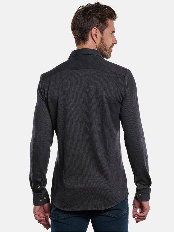 engbers Herren Langarm-Hemd in Jersey Qualität Saphirblau 32886