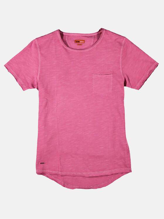 emilio adani Herren Rundhals T-Shirt Violett 27710