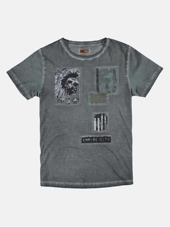 emilio adani Herren Rundhals T-Shirt Grau 26368