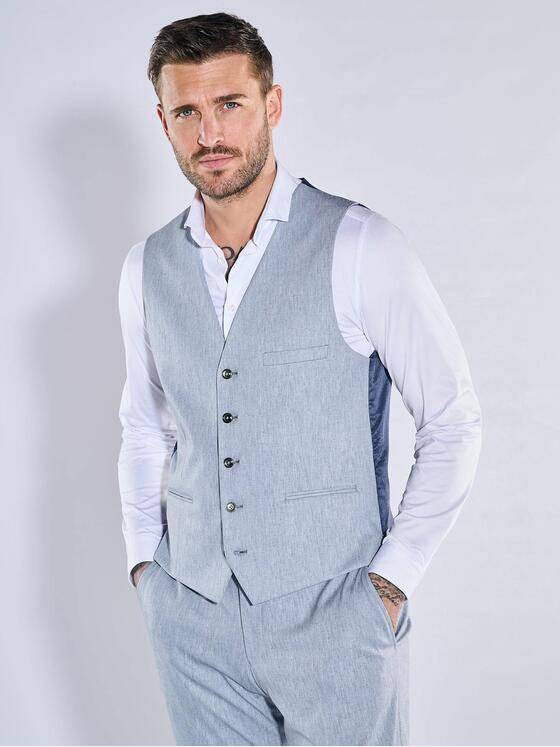 emilio adani Herren Anzug-Weste slim fit Blau 38444
