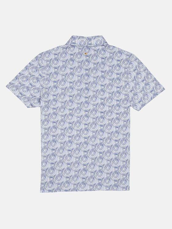 emilio adani Herren Polo-Shirt gemustert Weiß 33277