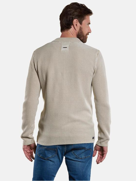 engbers Herren Cardigan strukturiert Beige 34141