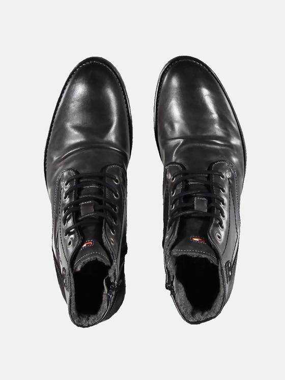 emilio adani Herren Detailreiche Lederboots Grau 30140