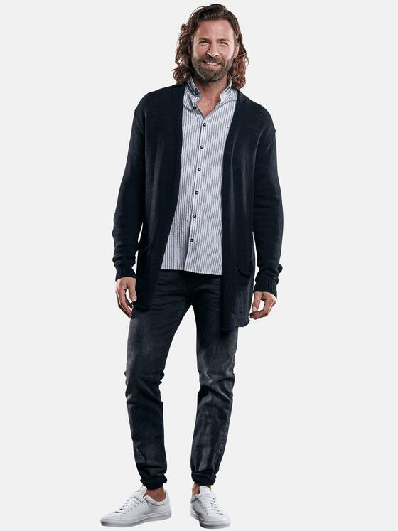 emilio adani Herren Modische Strickjacke Schwarz 29283
