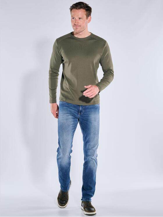 engbers Herren Langarm-Shirt "My Favorite" organic Oliv 39260