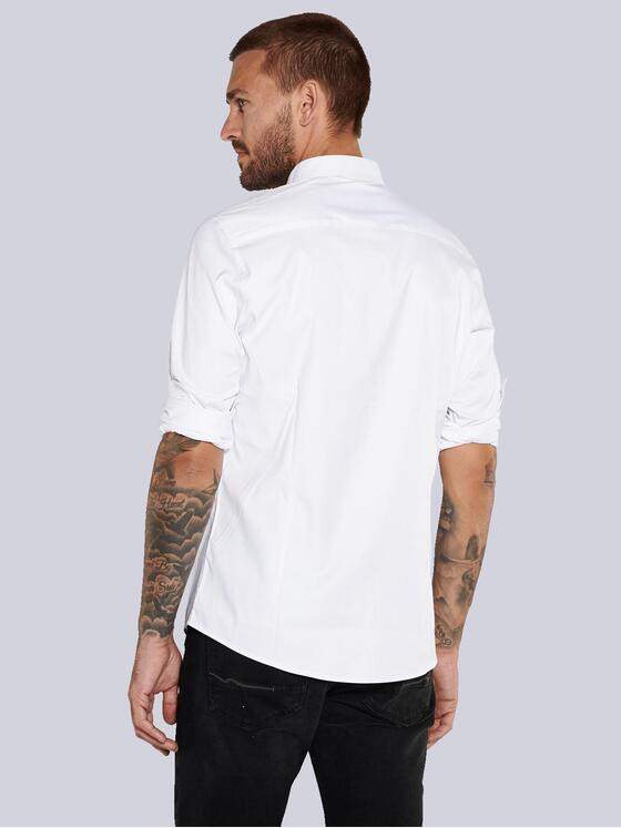 emilio adani Herren Hemd uni Weiß 36122