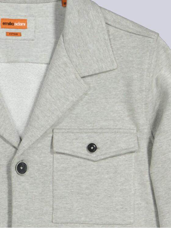 emilio adani Herren Overshirt slim fit Grau 36807