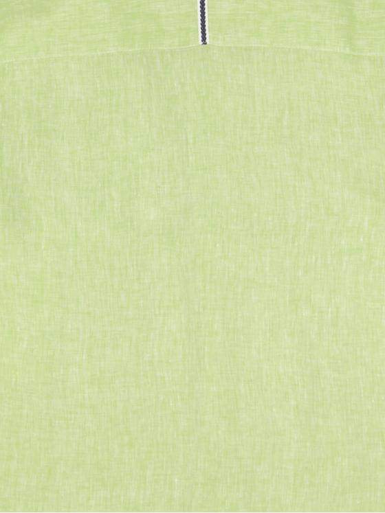 engbers Herren Kurzarm-Hemd aus Leinen Limonengelb 34667