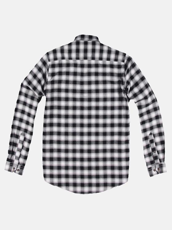 emilio adani Herren Karohemd mit Kontrastdetails Grau 30845