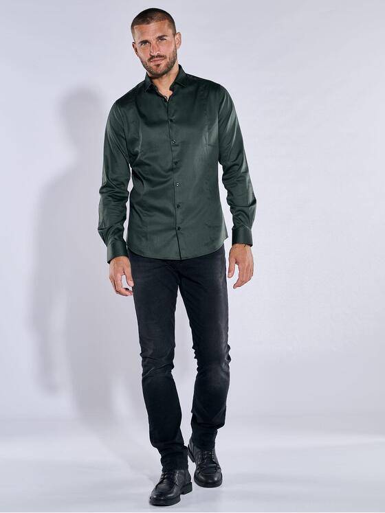 emilio adani Herren Langarm-Hemd "My Favorite" Grün 36206
