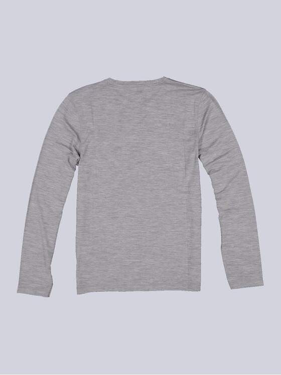 ENGBERS GERMANY Herren Langarmshirt aus Merinowolle Grau 34039