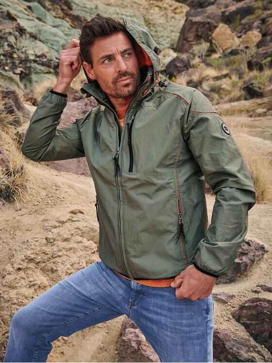 engbers Herren Outdoor-Jacke mit abnehmbarer Kapuze Khaki 32576