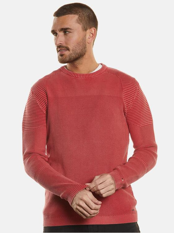 emilio adani Herren Pullover strukturiert Rot 34318